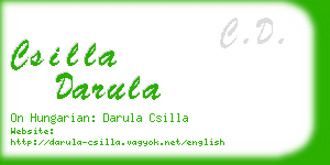 csilla darula business card